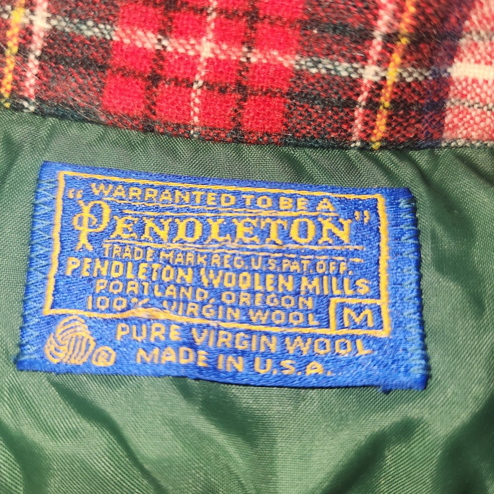Pendleton Vintage Wool Board Shirt Stewart Dress Tartan Plaid Mens Medium USA - Picture 3 of 8